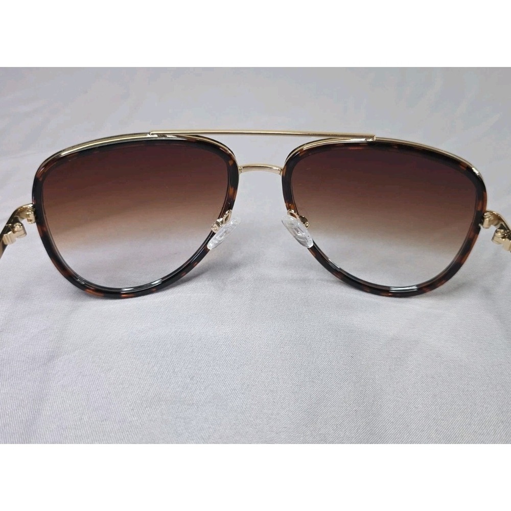 QUAY Australia "All In" Aviator Sunglasses – Tortoise Shell & Gold Frame W/ Case - Picture 12 of 16